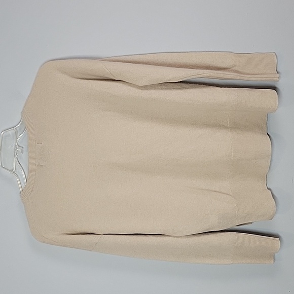 Tahari 100% 2 ply cashmere sweater cream - Picture 3 of 5